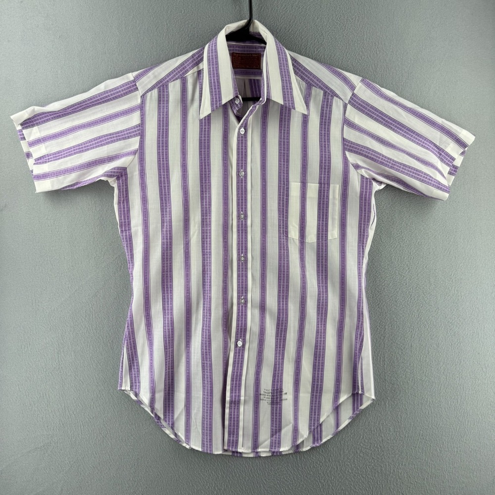 Vintage 70s Kings Road Shirt Mens 15.5 Medium Perm Press‎ Sears Dagger Collar